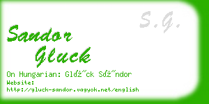sandor gluck business card